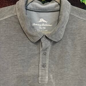 Tommy Bahama Gray Polo Beach Lightweight Summer XL Textured Short Sleeve